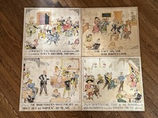 VTG 1931 Clarence Paul (C.P.) Meier BAR SALOON ~4 Piece Collection Lithographs