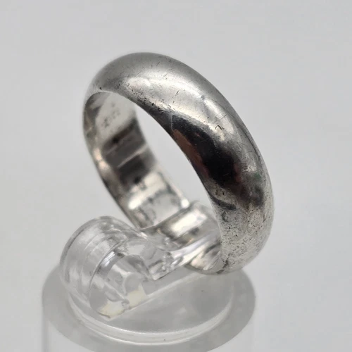 Vintage Plain Sterling Silver 6 mm Band Ring - Size 8