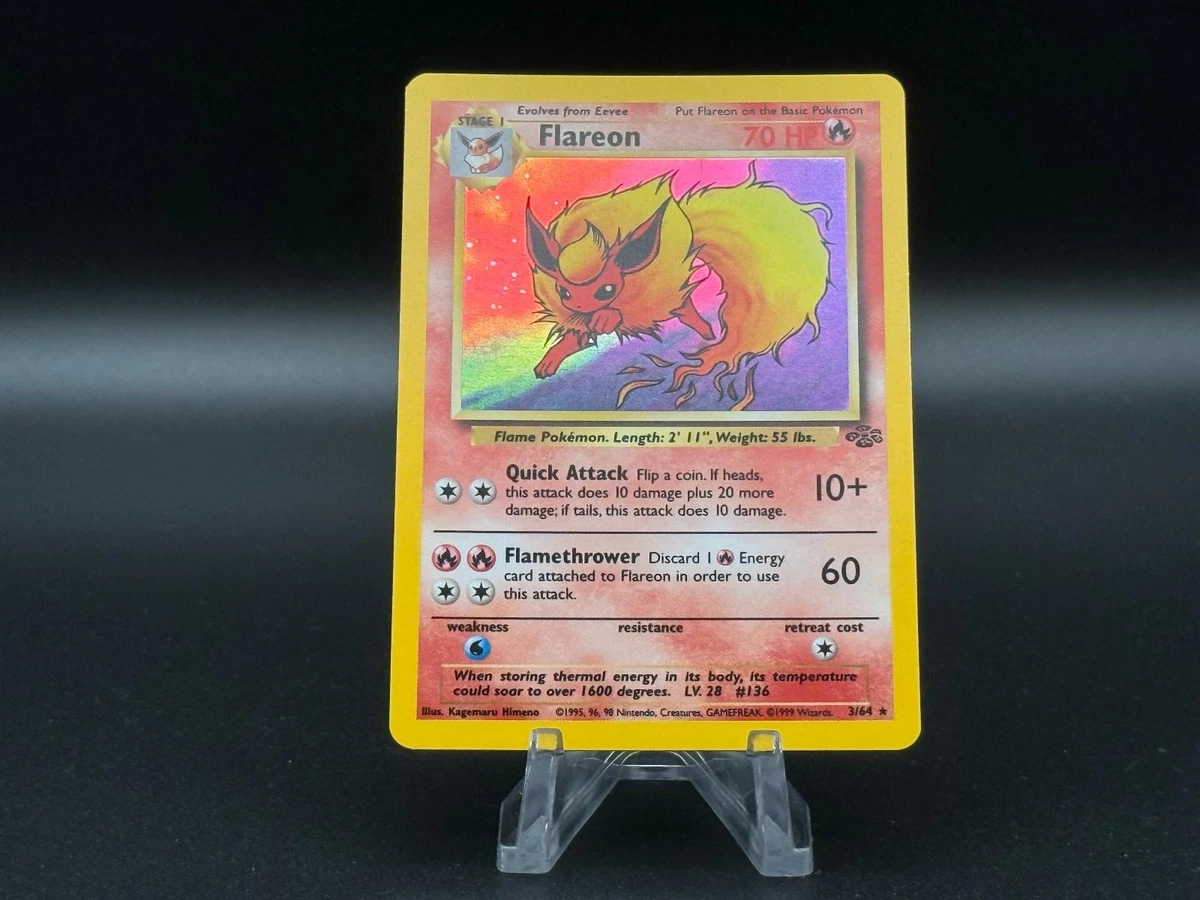 Flareon Pokémon TCG Jungle Individual Collectible Card Game Cards
