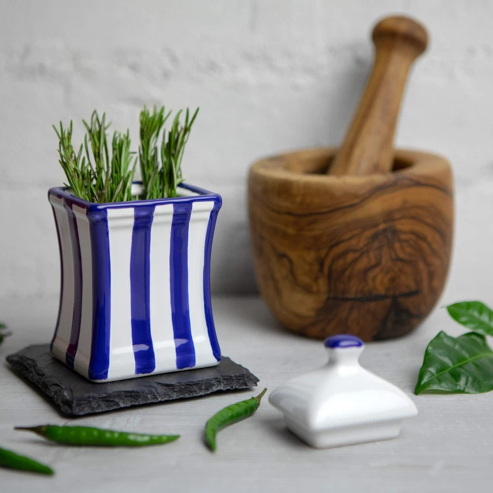 Handmade Small 5.3oz/150ml Ceramic Kitchen Herb, Spice, Storage Jar with Lid,... - Image 4 of 4