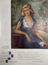 1948 De Beers Diamonds Forever Consolidated Mines Engagement VTG Print Ad