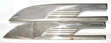 1952 Pontiac Chieftain Pair Lhrh Stainless Front Fender Trim Oem 822