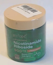 NAD+ Supplement for Anti-Aging Energy Focus & Nicotinamide Riboside Resveratrol