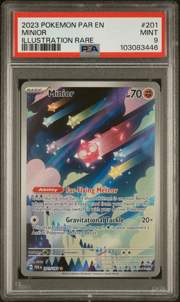 2023 POKEMON PAR EN-PARADOX RIFT ILLUSTRATION RARE #201 MINIOR PSA