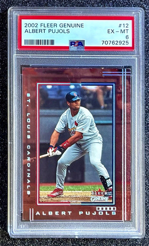2002 Fleer Genuine Albert Pujols #12 St. Louis Cardinals (3x MVP) PSA 6 EX-MT