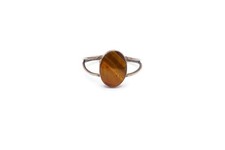 Vintage Sterling Silver 925 Tigers Eye Ring Size 6.5