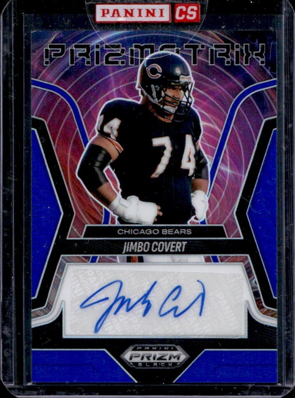 2025 Panini Prizm Black Jimbo Covert Prizmatrix Signatures Blue Auto #/49 Bears