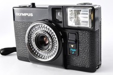 All Works Near MINT Olympus Pen EF Black Half Frame 35mm Film Camera JAPAN
