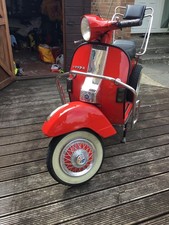 Vespa P200E 1981 Fire Red MOT Exempt Lots of Extras 210 Malossi