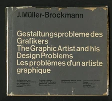1961 Josef Müller-Brockmann GRAPHIC DESIGNER & HIS PROBLEMS Swiss 1st Ed. Hc-Dj