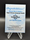 2025-26 Topps Chrome Will Riley Rookie AUTO Redemption Washington Wizards RC