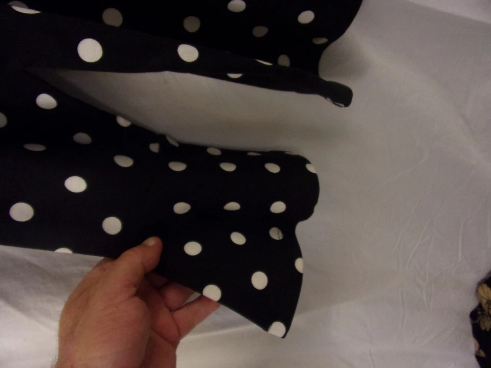 Camisa Lauren Ralph Lauren Manga Larga Negra Blanca Lunares Volantes Puño 2X Nueva con Etiquetas Foto 2 de 4