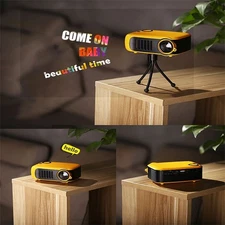 Mini Projector, Multi-Port Design, 4-Way Projection, Manual Focus, 1080P Support