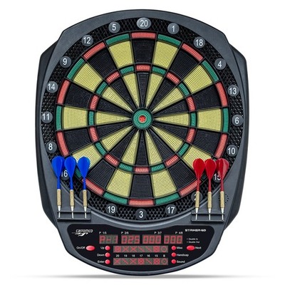 CARROMCO Elektronik DARTBOARD STRIKER-601, mit Netzteil 3-Loch Abstand 8 Spieler