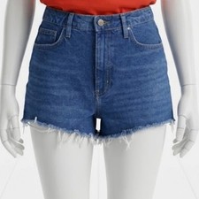 Forever 21 Shorts Womens Size 28 High Waisted Cut Off Denim Jean Shorts Blue