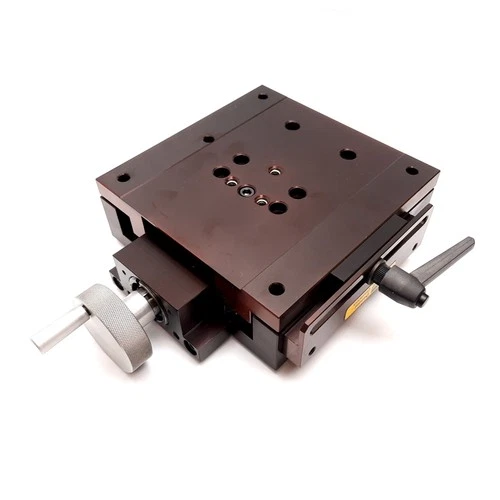 Parker CR4945-04-L Manual Stage w/Lock, 5 3/8" Travel 6 x 6" Stage 10TPI 1/4-20