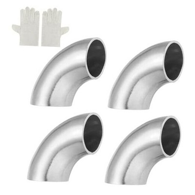 Pack 90 Degree Mandrel Bend Elbow with Welding 25mm(1'') OD x 16 GA/0.06'' T 4