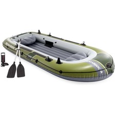 INTEX Seahawk 4 Schlauchboot Set mit Paddel und Pumpe Paddelboot 66334NP Boot