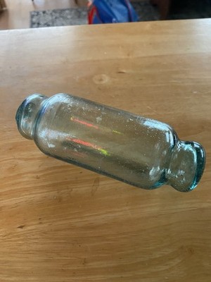 Late 1800 s Antique Aqua Color Hand Blown Glass Ocean Float