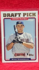 2005 Topps Update & Highlights Ryan Zimmerman Draft Rookie RC #UH323 Nationals