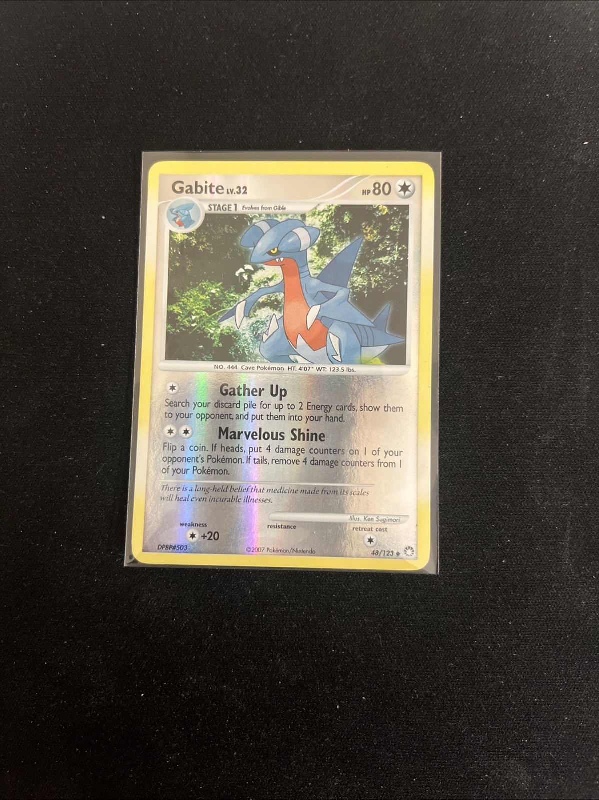 2007 Pokemon TCG Gabite 48/123 Mysterious Treasures Reverse Holo LP-NM