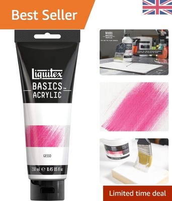 Hochwertiger Acryl Additiv & Gesso Grundierung für Künstler - 250ml Tube, Waterp...