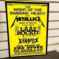 Metallica 1983 San Fransisco CA Cliff Burton First Show Cardstock Concert Poster