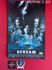 Scream 5 cast signed 11x17 photo Mikey Madison Neve Campbell Jack Quaid +3