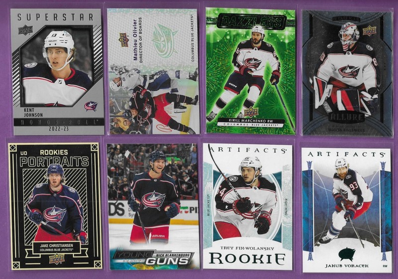 Columbus Blue Jackets Hockey Card Lot (35) Gaudreau Laine Inserts Rookies MVP