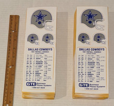1987 Dallas Cowboys Football Schedule  Helmet Sticker LOT of 200 3"x9" Decals