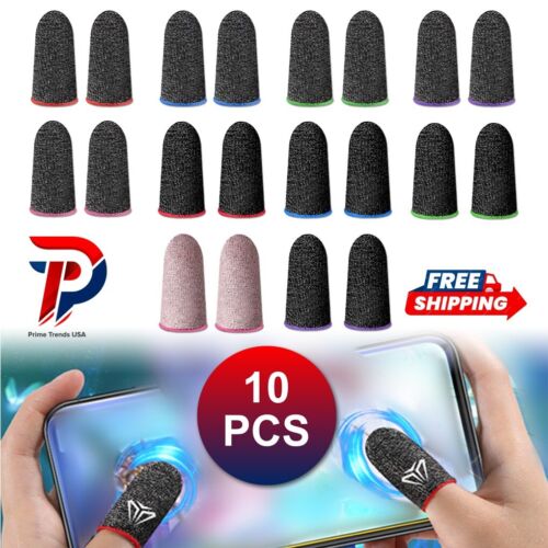 24pcs Mobile Game Fingertip Gloves For PUBG Gamer Sweatproof Anti-slip Touch Scr