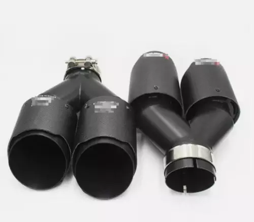 2PCS For Akrapovic Real Carbon Fiber 2.5" ID Car Exhaust Tip Dual Pipes End - Picture 9 of 9