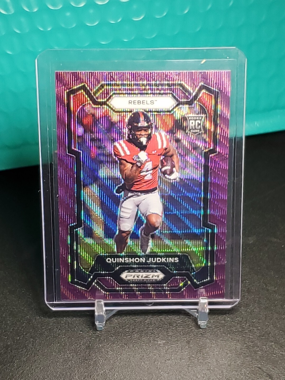 2024 Prizm Draft Picks - Quinshon Judkins-Purple Wave Prizm #146. Ohio State