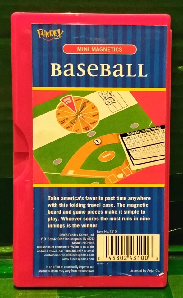 NOS 2005 Fundex Mini-Magnetics Baseball Game *RARE* - Image 3 of 3
