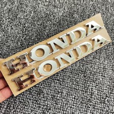 2PCS Silver/Gold Honda Motorcycle Fuel Tank 3D Emblem Stickers Bike Badge Decals