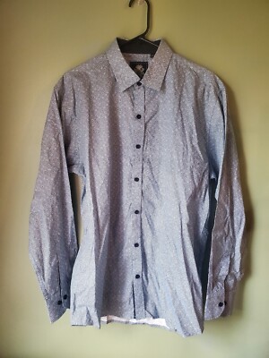 mens dress shirt long sleeve Kenneth Cole Men's Slim-Fit Plain White Performance Long-Sleeve Button-Down Shirt - Navy