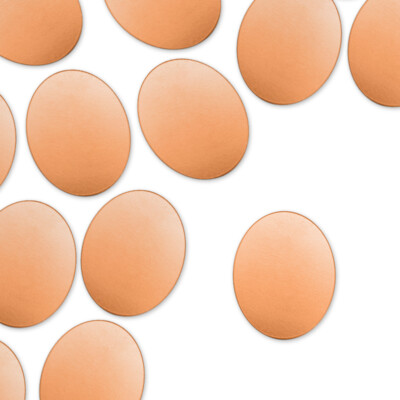 ImpressArt Oval, 1'' x 1 1/2'', Copper, Premium Metal Stamping Discs, 24 pc