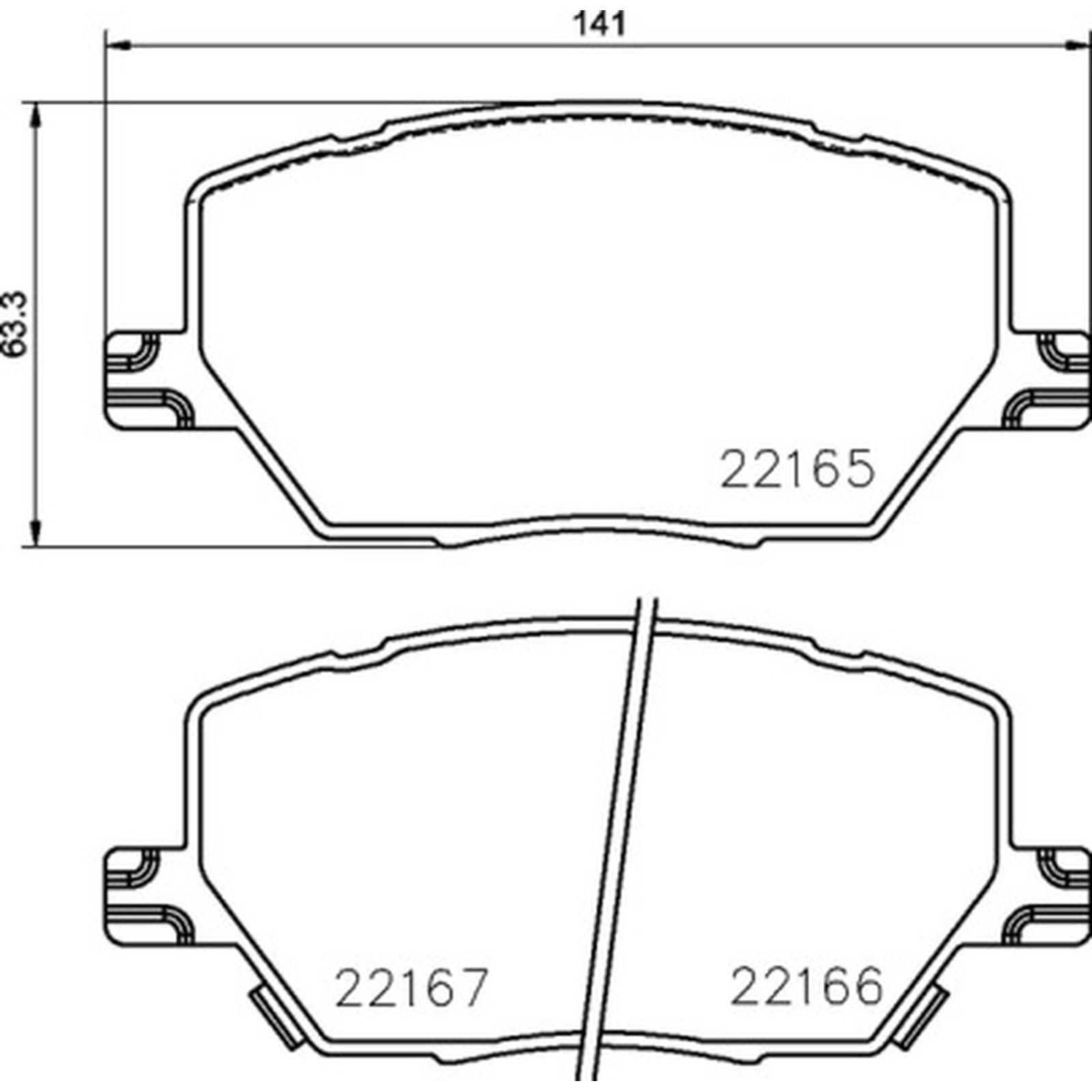 Brake Pads Set P23164 Front Genuine Brembo 77369311 77369360 