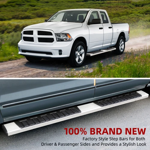6" Running Boards For 2009-2018 Dodge Ram 1500 Quad Cab 2019-2024 1500 Classic - Picture 7 of 15