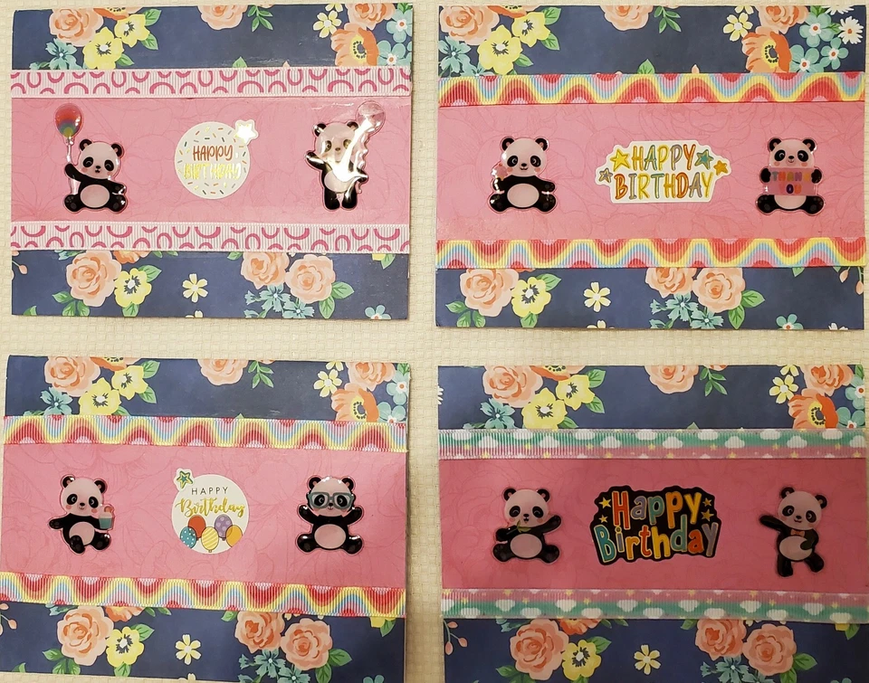 Tarjetas de felicitación hechas a mano - (juego de 8) tarjetas de celebración de cumpleaños con sobres Foto 2 de 4