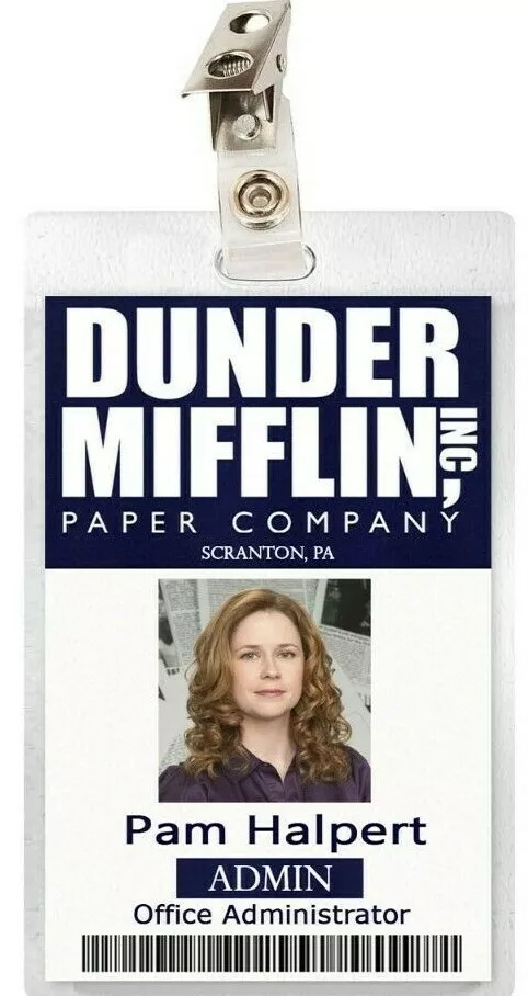 The Office Pam Halpert Beesly Dunder Mifflin ID Badge Name Tag Cosplay  Costume