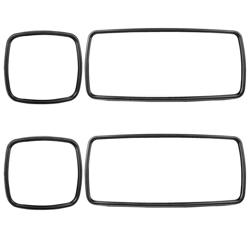 03-15 2PCS Main Mirrors+2PCS Wide Angle Mirrors Black Heated For Freightliner M2