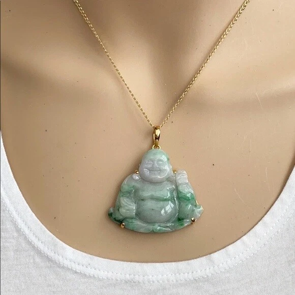 BJIMIDTI Jade Pendant Green Natural Real Laughing India | Ubuy