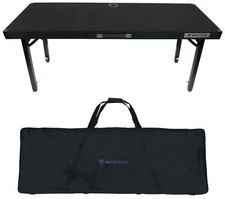 Rockville RTBL4 Adjustable Height DJ Table Folding Legs  Carry Bag 20" x 60"