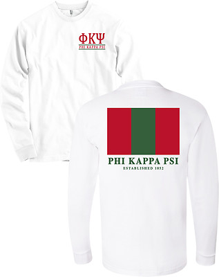 Phi Kappa Psi Fraternity Flag Bella + Canvas Long Sleeve Shirt NEW