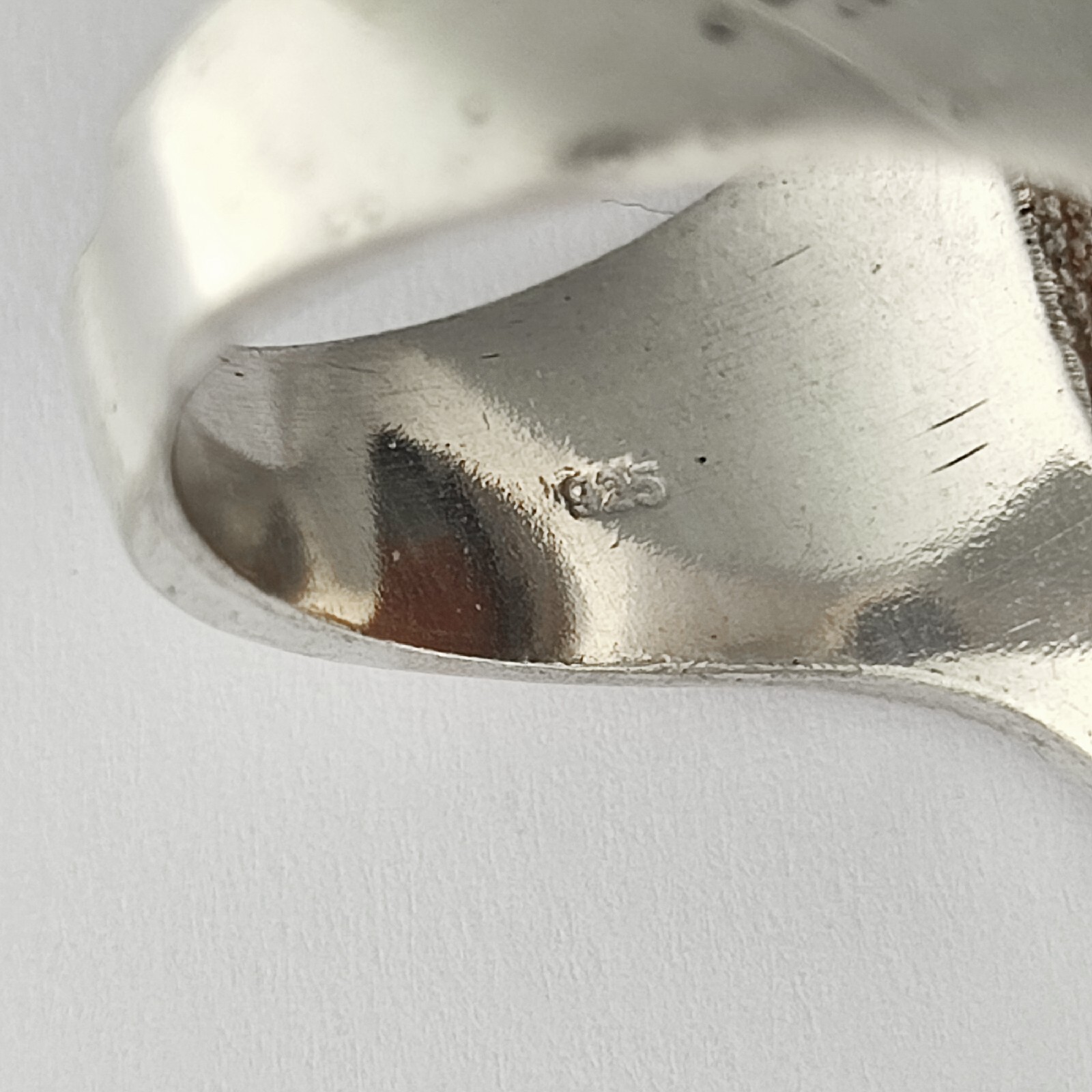 Chunky Statement Ring 925 Sterling Silver and Red Agate Size UK T