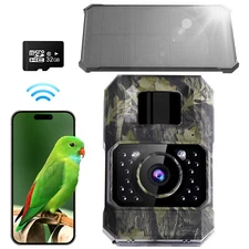 Trail Camera 2000mAh Built-in Battery Hunting Cameras Night Vision Solar panels