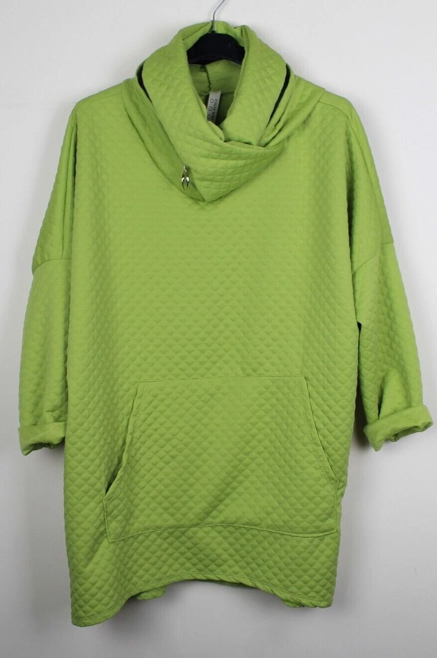 OFF WHITE Nuovo Top Cappuccio Donna Primavera 2023 Italiano Casual Trapuntato Luce Cerniera Quirda