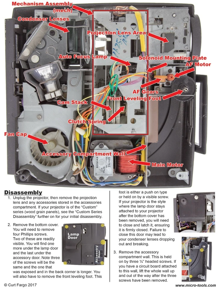 Kit de reparo para projetor Kodak carrossel slide com foco manual - Imagem 3 de 4