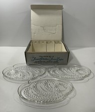 Crystal Snack Set In Hazel-Atlas 40s, 50s, 60s Glassware for sale